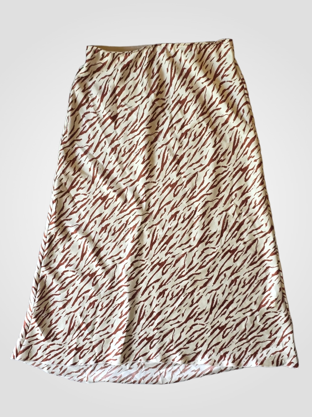 Abercrombie & Fitch Cream and Brown Printed Maxi Skirt